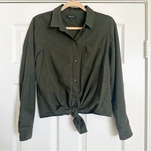 Madewell Dark Green Button Down Top